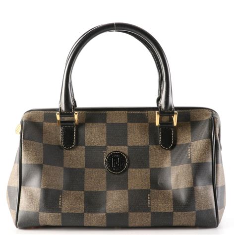 fendi bag beige|Fendi checkerboard handbag.